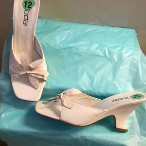 Sandals white strapless high heel